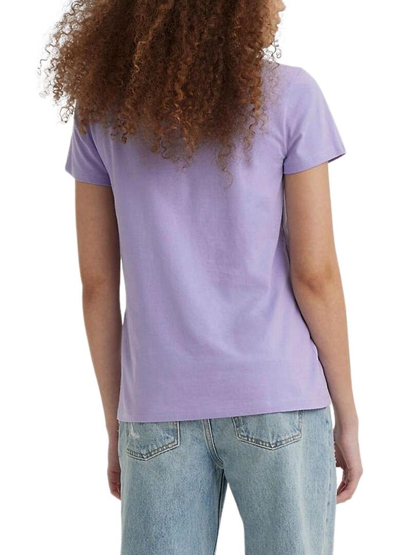 T-Shirt Levis Quilt Morado per Donna