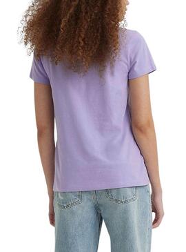 T-Shirt Levis Quilt Morado per Donna