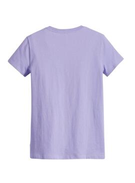 T-Shirt Levis Quilt Morado per Donna