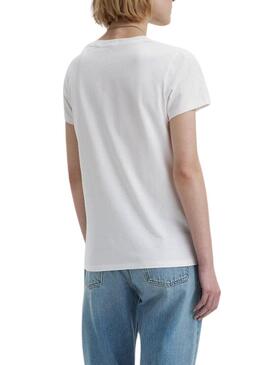 T-Shirt Levis Quilt Bianco per Uomo