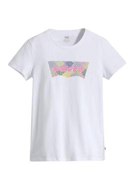 T-Shirt Levis Quilt Bianco per Uomo
