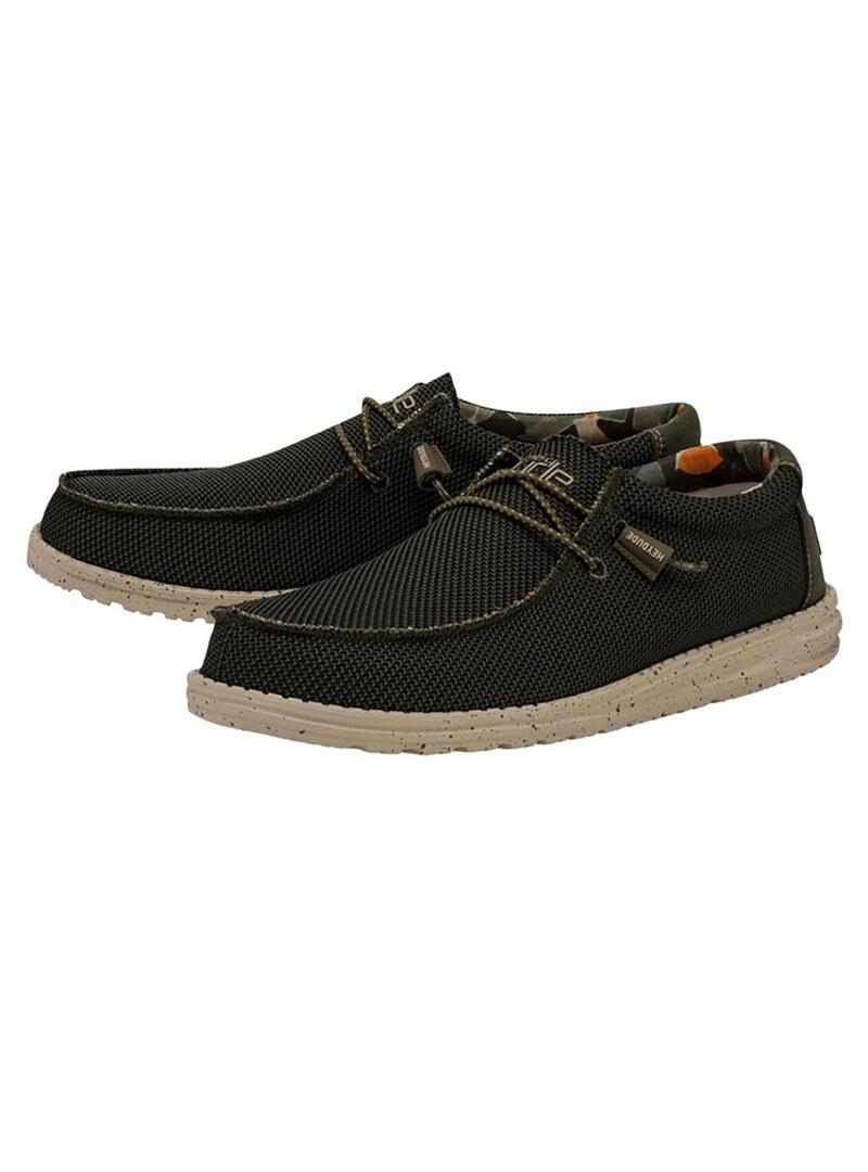 Sneakers Hey Dude Wally Sox Nero per Uomo