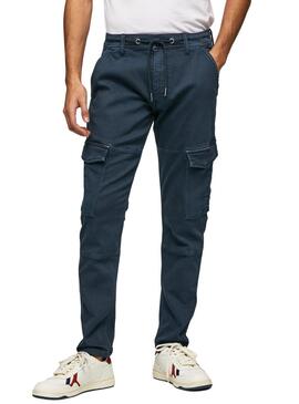 Pantaloni Pepe Jeans Jared Blu Navy per Uomo