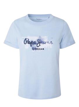 T-Shirt Pepe Jeans Goldie Blu per Donna