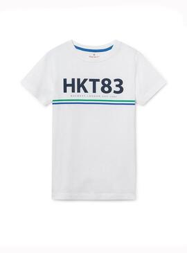 T-Shirt Hackett 83 White Bambino
