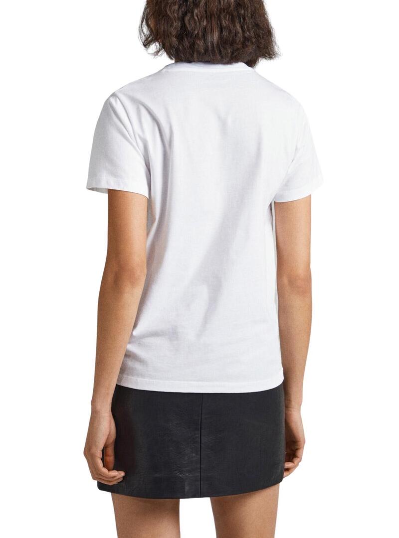 T-Shirt Pepe Jeans Alice Bianco per Donna