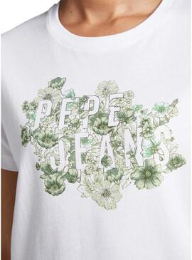 T-Shirt Pepe Jeans Alice Bianco per Donna