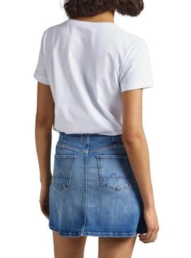 T-Shirt Pepe Jeans Agnes Bianco per Donna