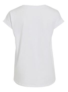 T-Shirt Vila Dreamers Bianco per Donna