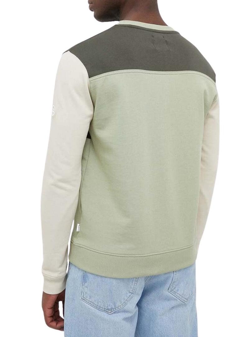 Felpa Pepe Jeans Marco Crew Verde per Uomo