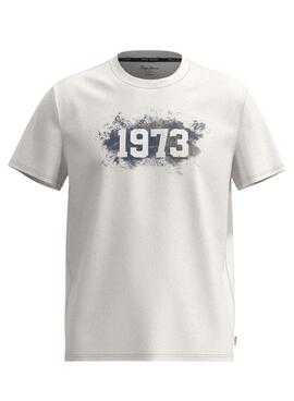 T-Shirt Pepe Jeans Ovingdean Bianco per Uomo