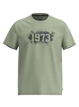 T-Shirt Pepe Jeans Ovingdean Verde per Uomo