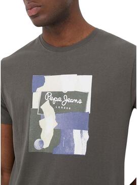 T-Shirt Pepe Jeans Oldwide Grigio per Uomo