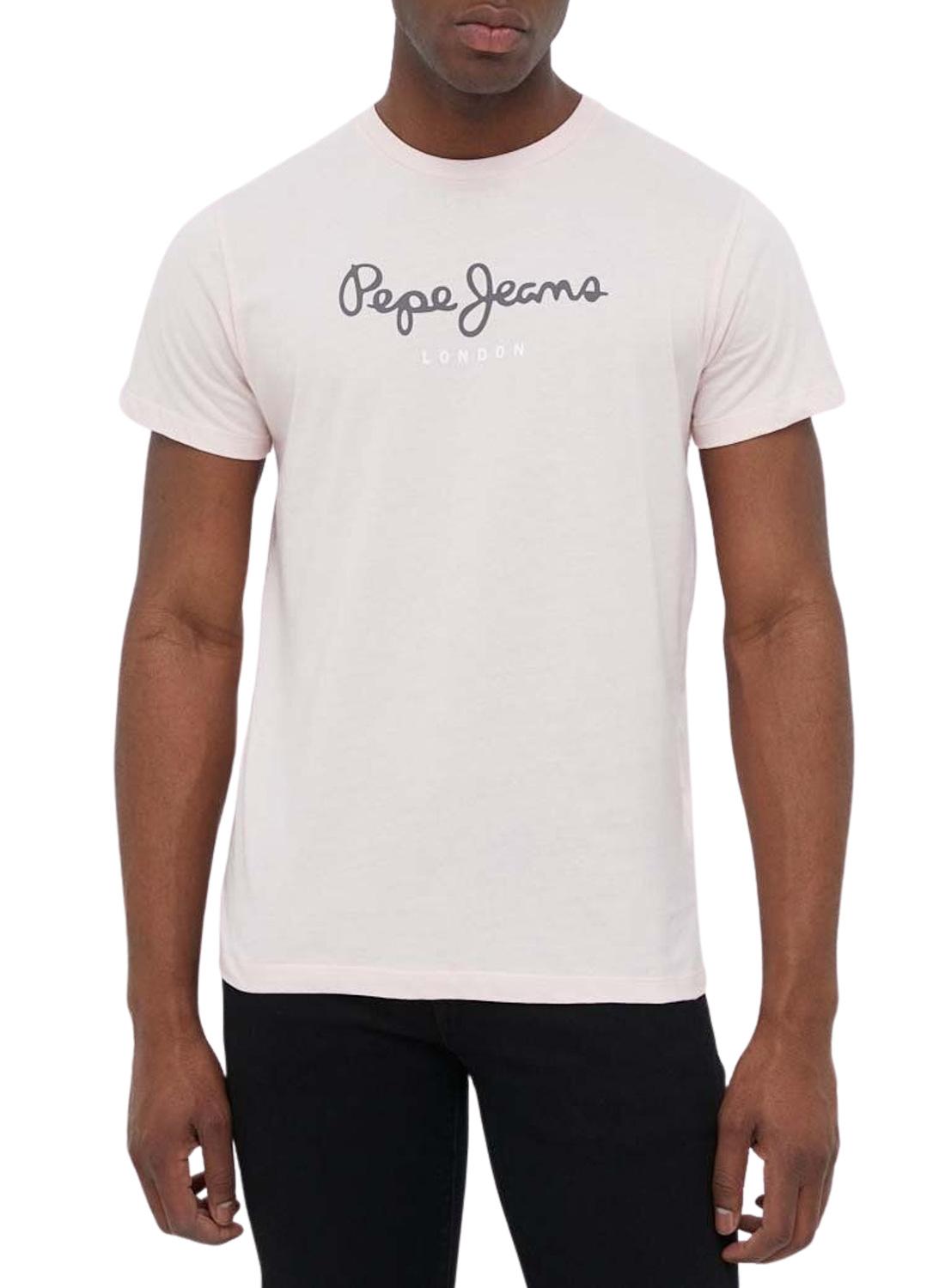 T-Shirt Pepe Jeans Eggo Rosa per Uomo