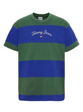 T-Shirt Tommy Jeans Serif Blu Navy per Uomo