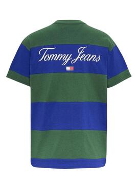 T-Shirt Tommy Jeans Serif Blu Navy per Uomo