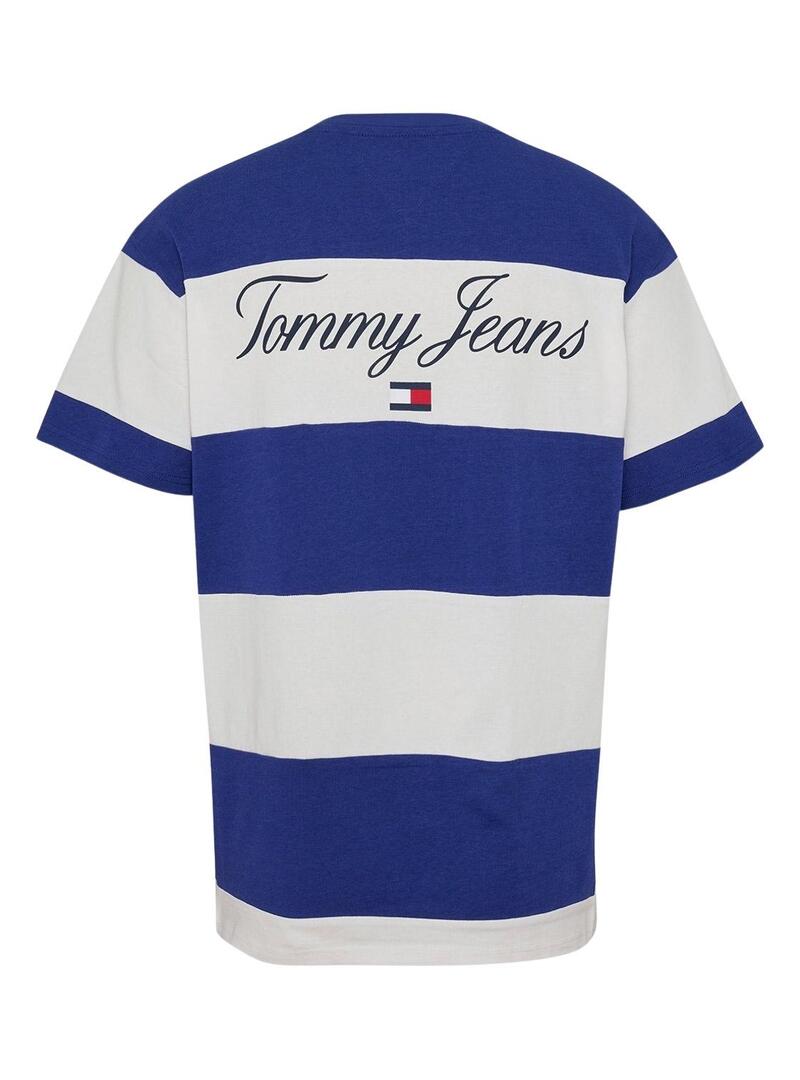 T-Shirt Tommy Jeans Serif Bianco per Uomo