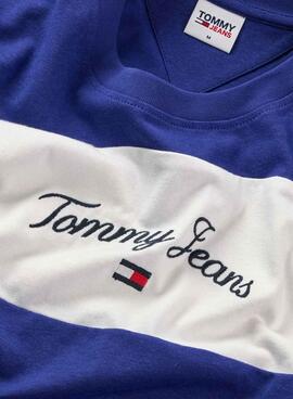 T-Shirt Tommy Jeans Serif Bianco per Uomo