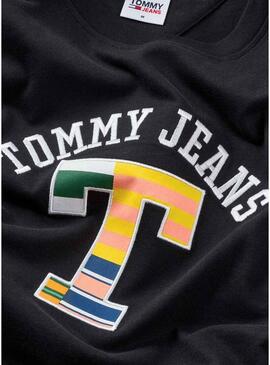 T-Shirt Tommy Jeans TJ Nero per Uomo