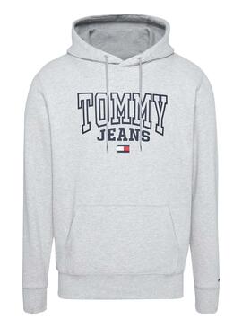 Felpa Tommy Jeans Entry Grigio per Uomo