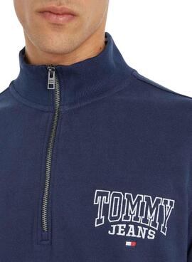 Felpa Tommy Jeans Graphic Blu per Uomo