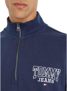 Felpa Tommy Jeans Graphic Blu per Uomo