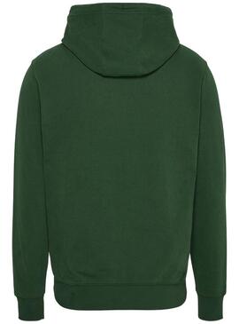 Felpa Tommy Jeans Arched Verde per Uomo