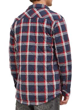 Overshirt Tommy Jeans Padded Blu Navy per Uomo