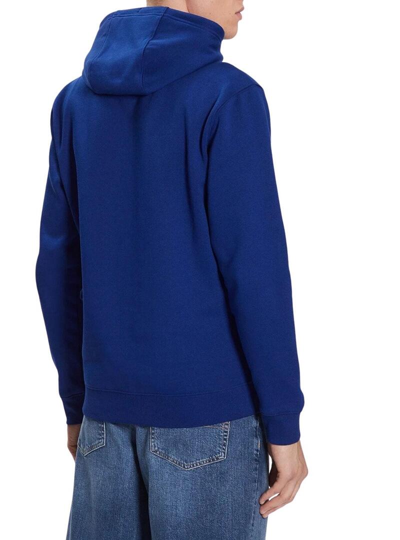 Felpa Tommy Jeans Fleece Blu per Uomo