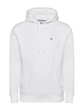 Felpa Tommy Jeans Fleece Bianco per Uomo