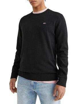 Felpa Tommy Jeans Light Nero per Uomo