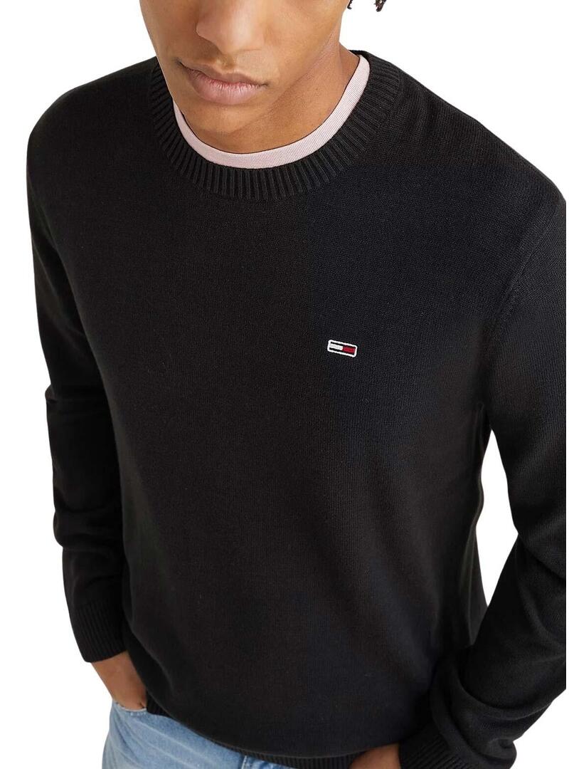 Felpa Tommy Jeans Light Nero per Uomo