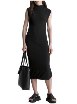 Vestito Calvin Klein Mock Nero per Donna