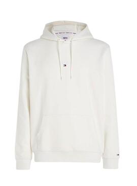 Felpa Tommy Hilfiger Tonal Bianco per Uomo