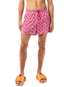 Costume da bagno Lacoste Vintage Rosa per Uomo