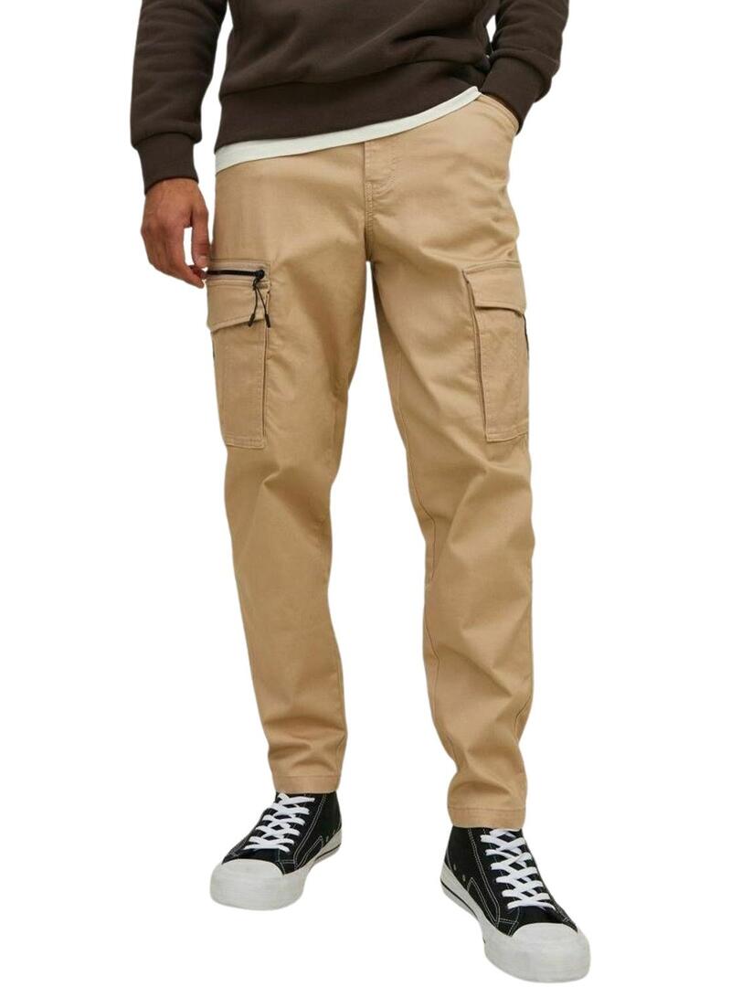 Pantaloni Jack & Jones Stace Beige per Uomo