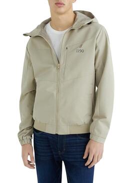 Giacca Jack And Jones Snap Beige per Uomo