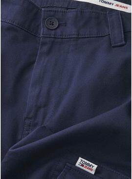 Pantaloni Tommy Jeans Scanton Blu Navy per Uomo