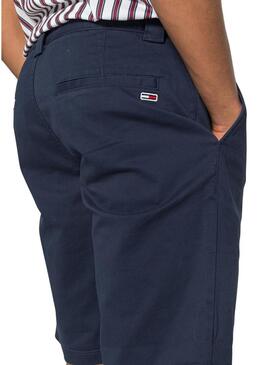 Bermuda Tommy Jeans Scanton Chino Blu Navy Uomo