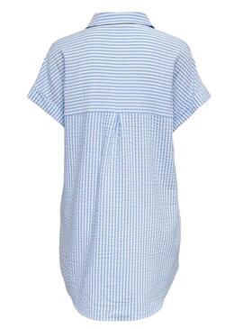 Camicia Only Fenna Listas Blu per Donna