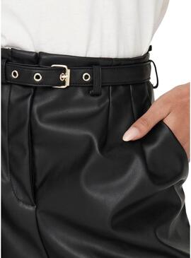 Shorts Only Heidi Similpelle Nero per Donna