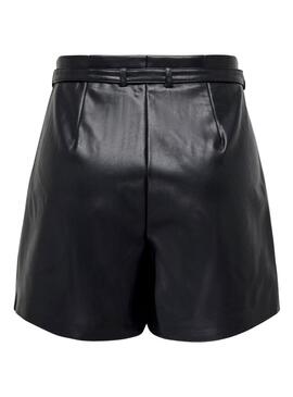 Shorts Only Heidi Similpelle Nero per Donna