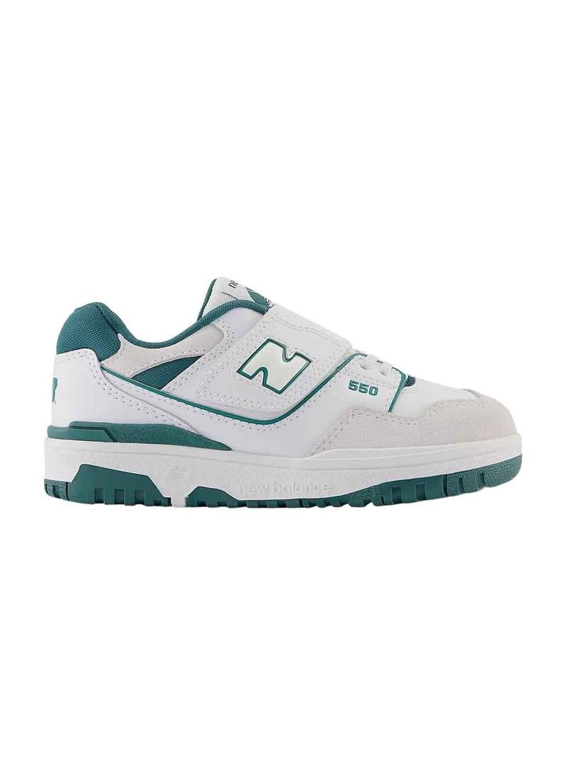 Sneakers New Balance 550 Bianco Verde per Bambinos