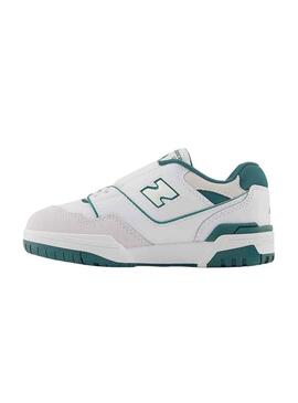 Sneakers New Balance 550 Bianco Verde per bambino e bambina