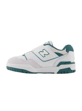 Sneakers New Balance 550 Bianco Verde Bambino e Bambina