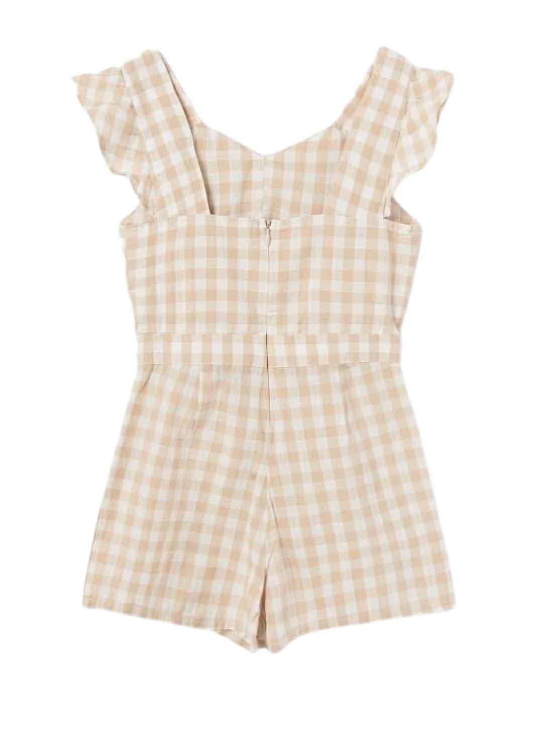 Jumpsuit Mayoral Beige Vichy per Bambina