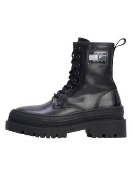 Stivaletto Tommy Jeans Foxing Iel Nero per Donna