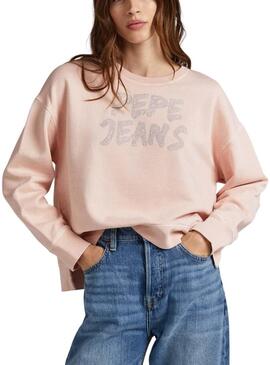 Felpa Pepe Jeans Bailey Rosa per Donna