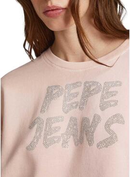 Felpa Pepe Jeans Bailey Rosa per Donna