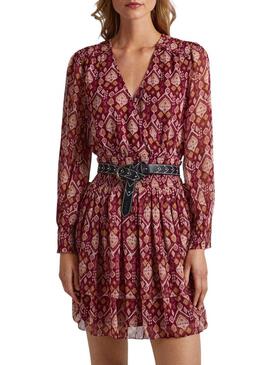 Vestito Pepe Jeans Gala Printed Bordeaux Donna